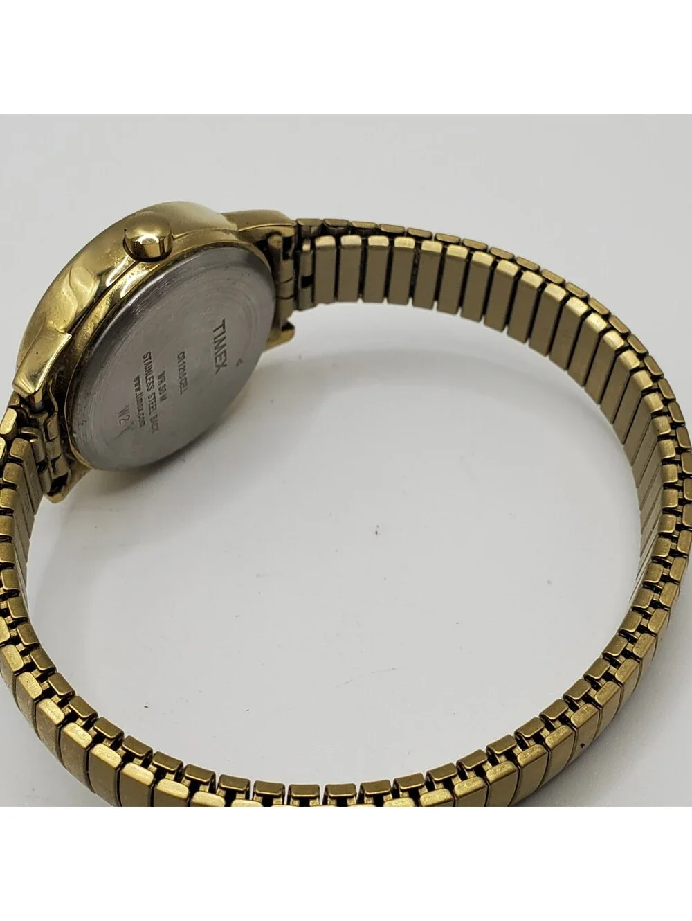 Timex Indiglo 2012 Womens Watch  25mm New Battery Gold Tone Stretch Please Read